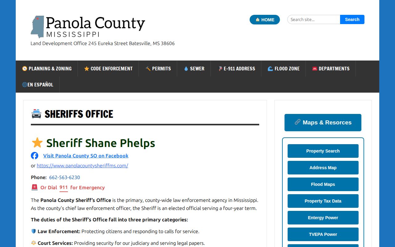 Panola County Detention Center release records custodian page