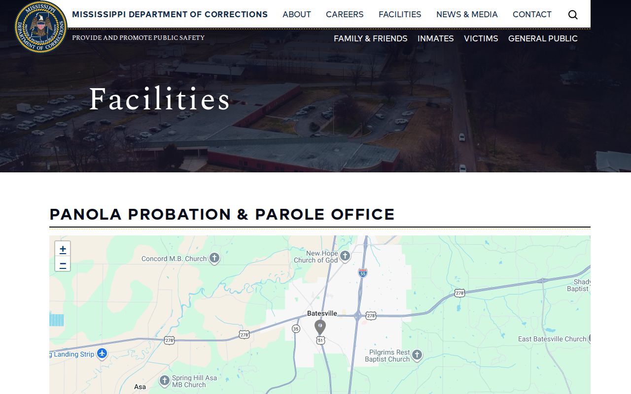 Panola Probation and Parole Office release supervision contact